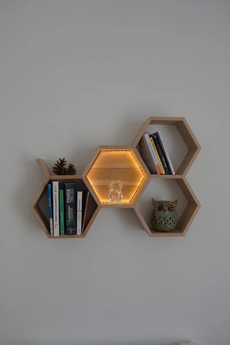 Étagère hexagone